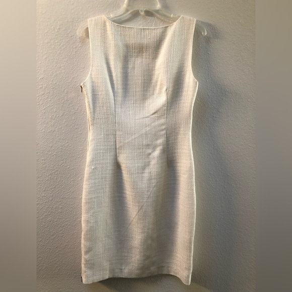 Calvin Klein White Tweed Sleeveless Dress - Picture 13 of 15